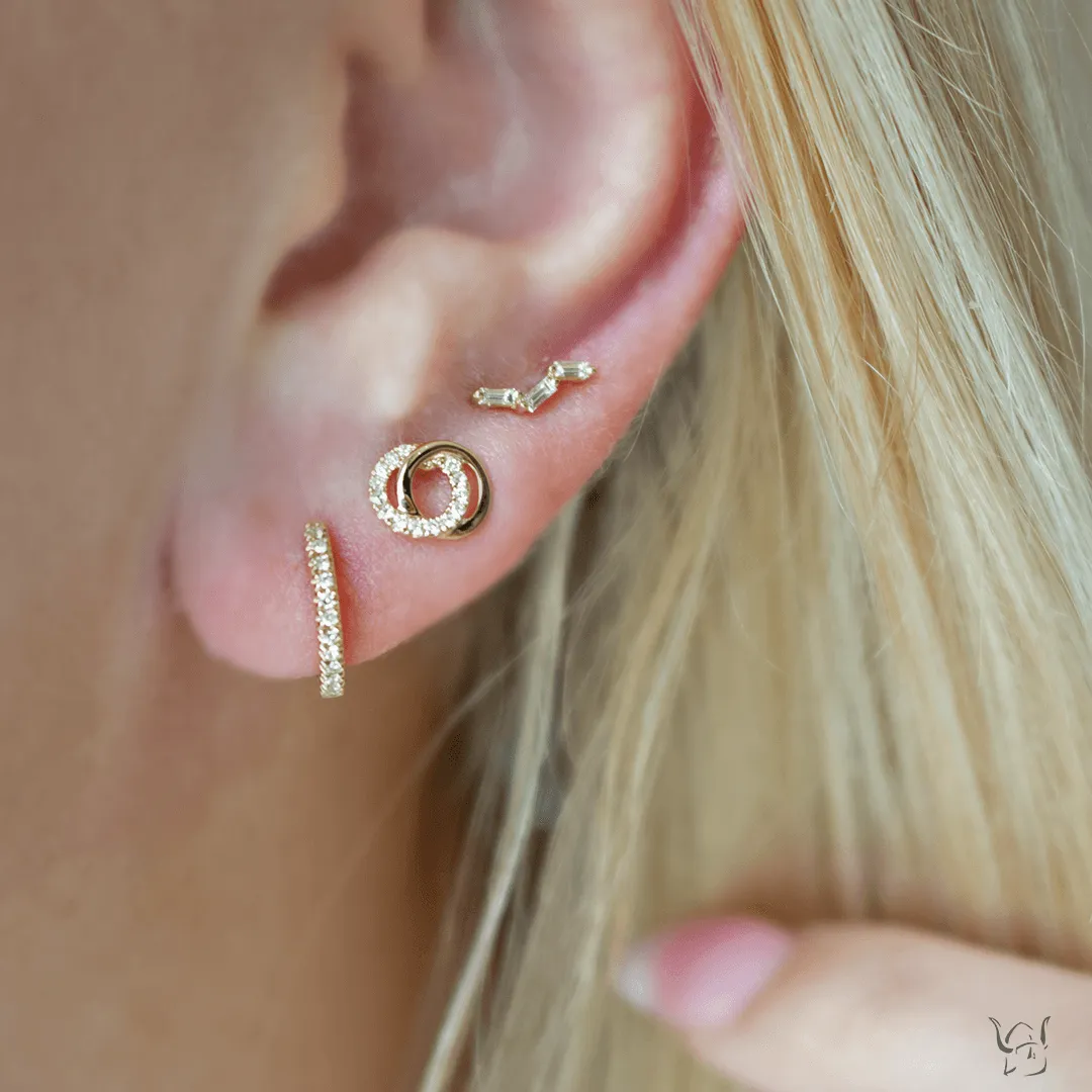 0.07ctw Diamond Huggie Earring