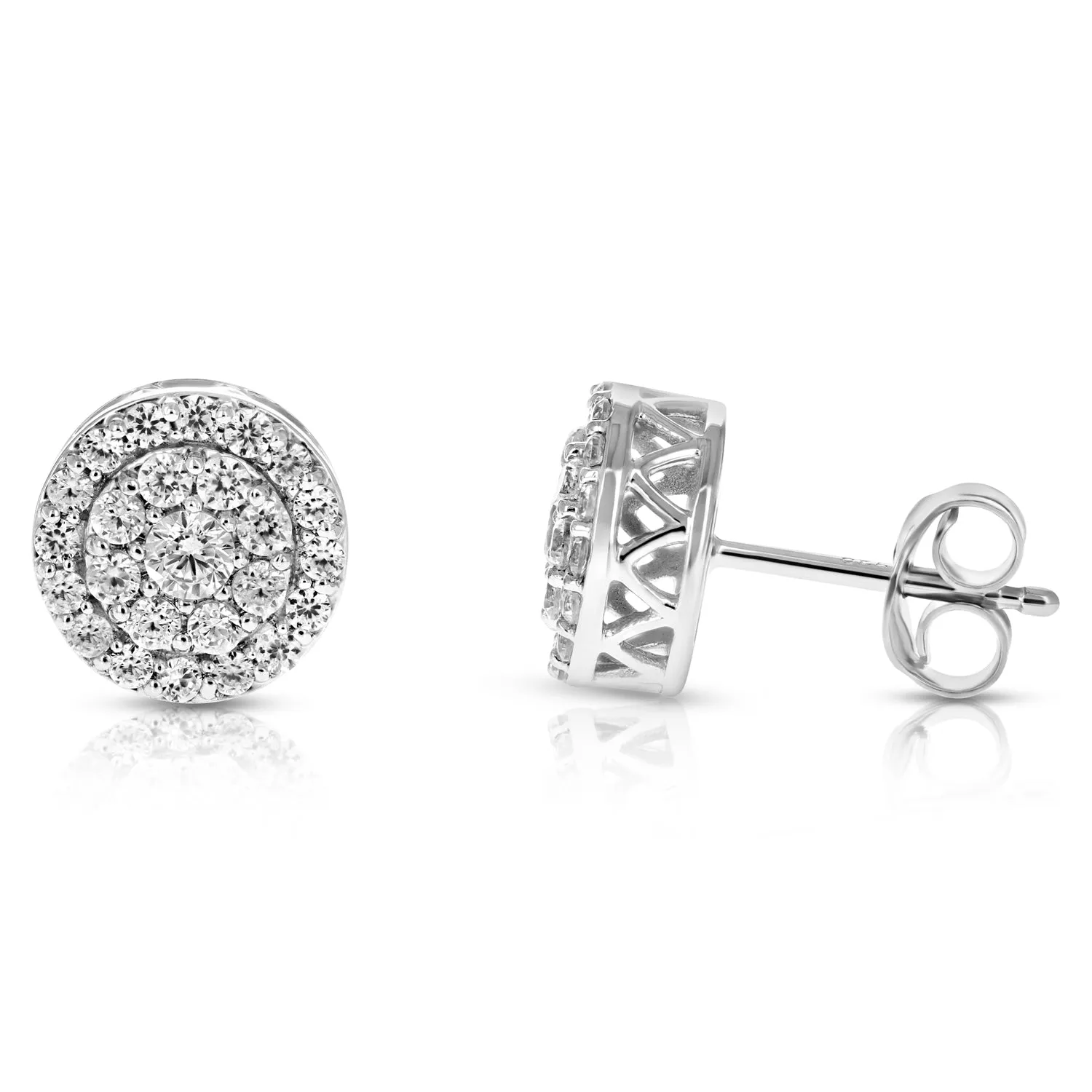 1 cttw Diamond Stud Earrings in Silver