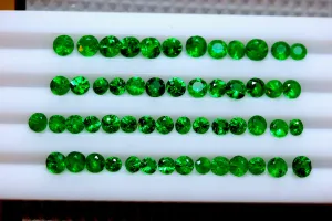 10 carats Round Emerald Green Loose Tsavorite Garnets