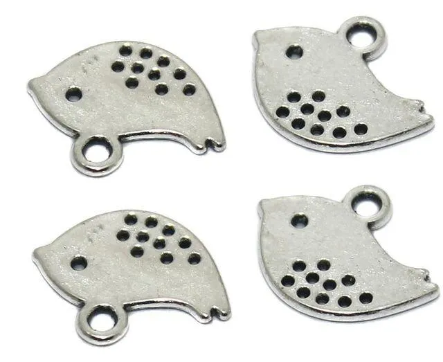 10 Pcs 16x12mm German Silver Fish Pendant Charms