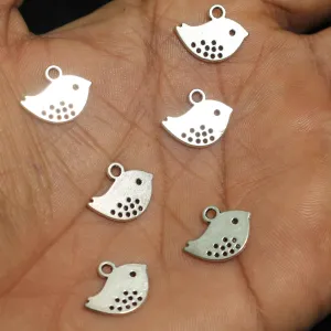 10 Pcs 16x12mm German Silver Fish Pendant Charms