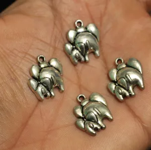 10 Pcs German Silver Pendants Charms 17x15 mm