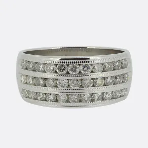 1.00 Carat Triple Layered Diamond Ring