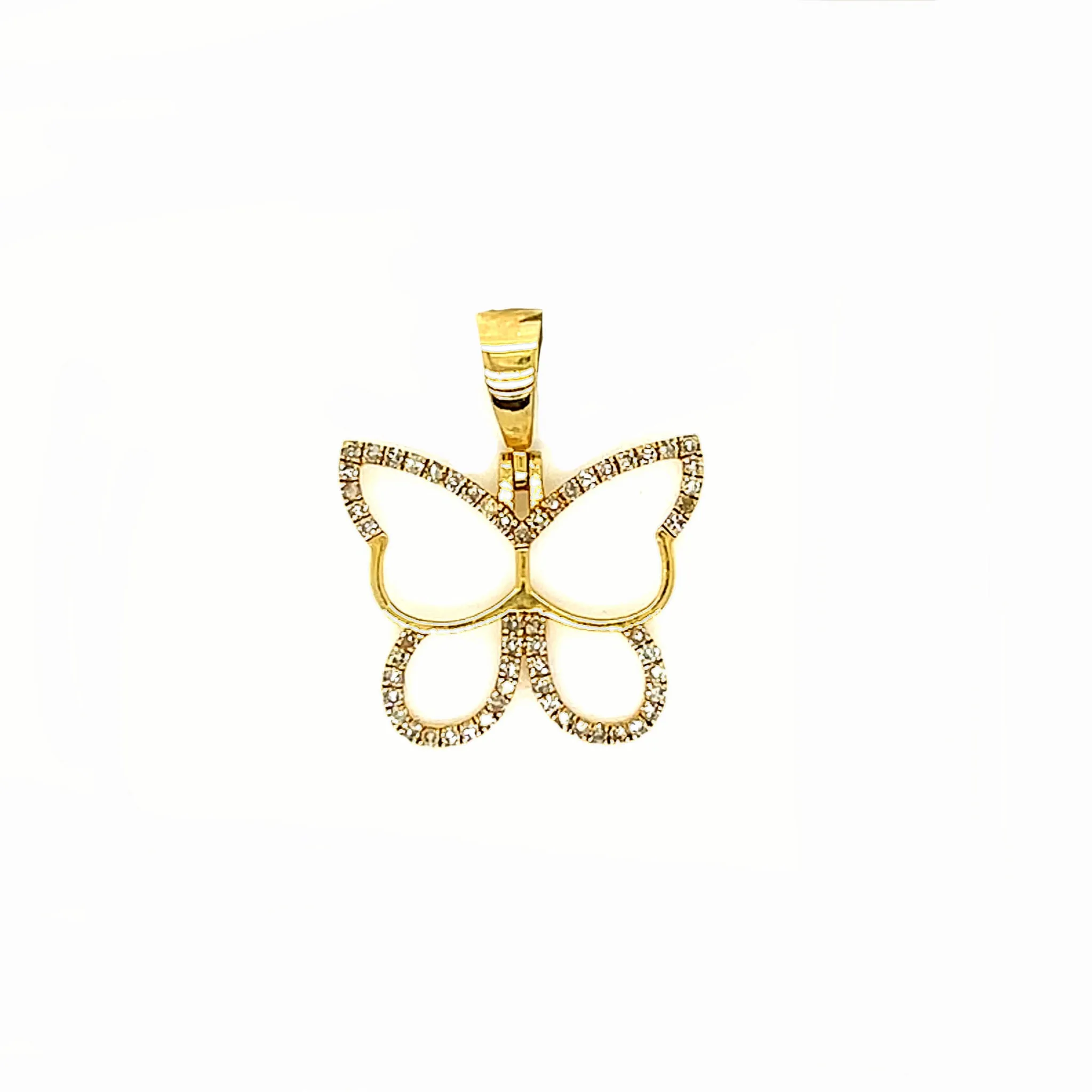 10k Gold Everyday .28ct of Natural Diamonds Butterfly Pendant  - SP24743A