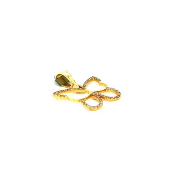 10k Gold Everyday .28ct of Natural Diamonds Butterfly Pendant  - SP24743A