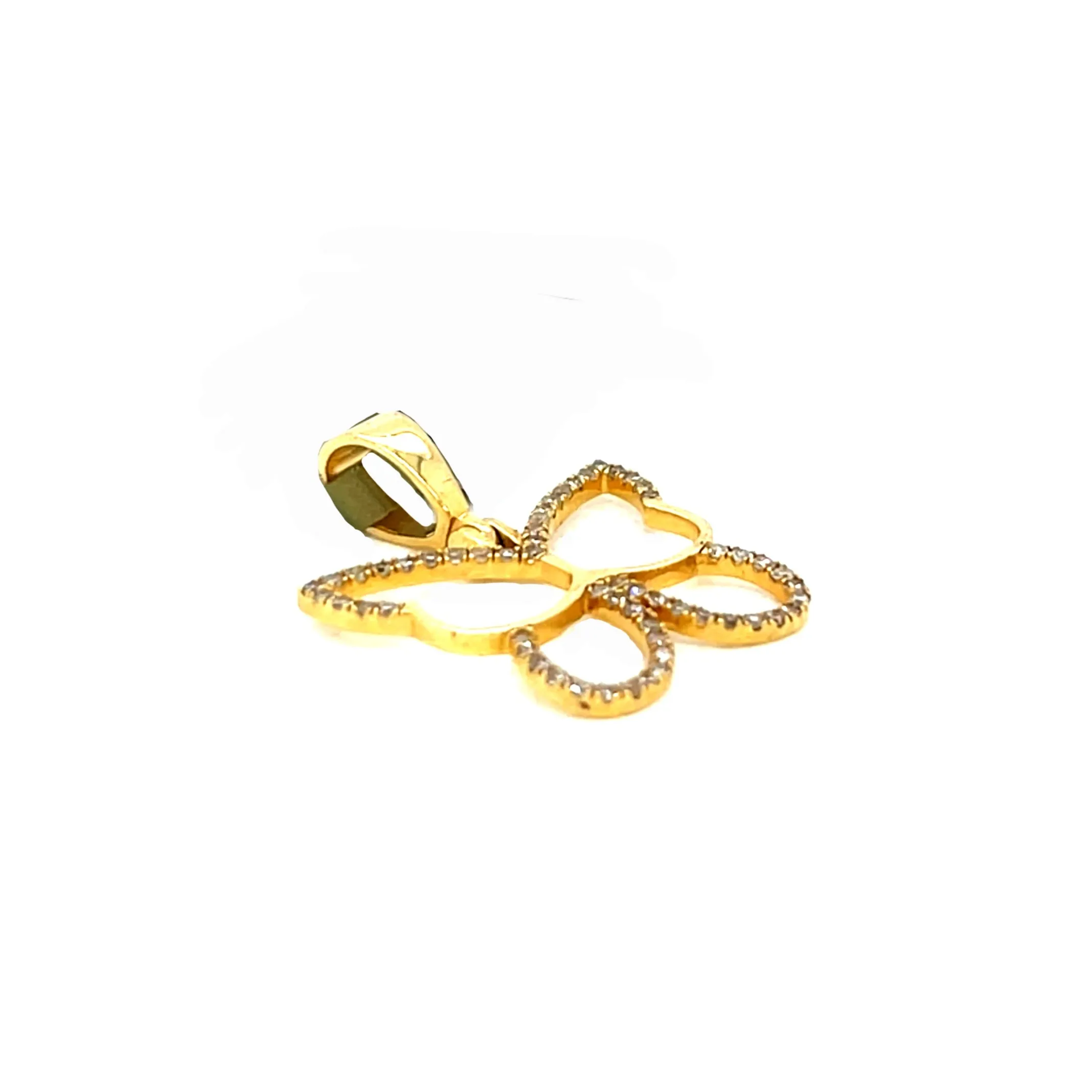 10k Gold Everyday .28ct of Natural Diamonds Butterfly Pendant  - SP24743A