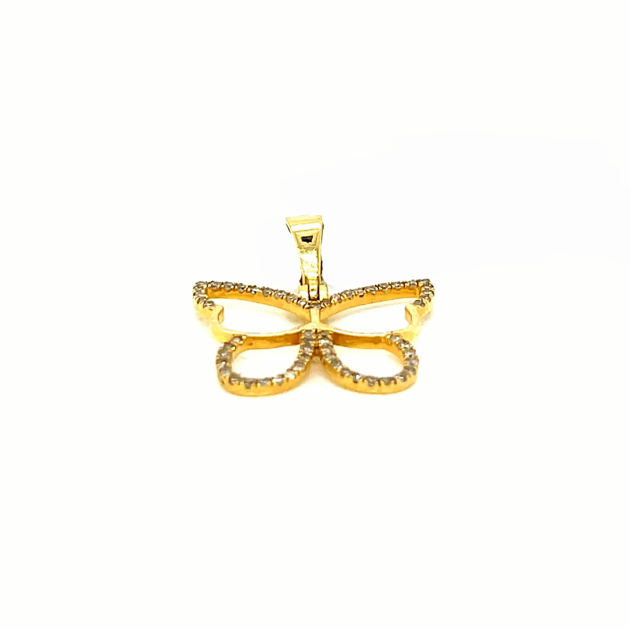 10k Gold Everyday .28ct of Natural Diamonds Butterfly Pendant  - SP24743A