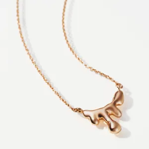 【10K Pink Gold】Petit Melt Necklace【Japan Jewelry】