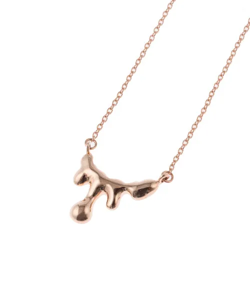 【10K Pink Gold】Petit Melt Necklace【Japan Jewelry】