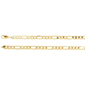 10k Yellow Gold 7mm Figaro 8" Chain