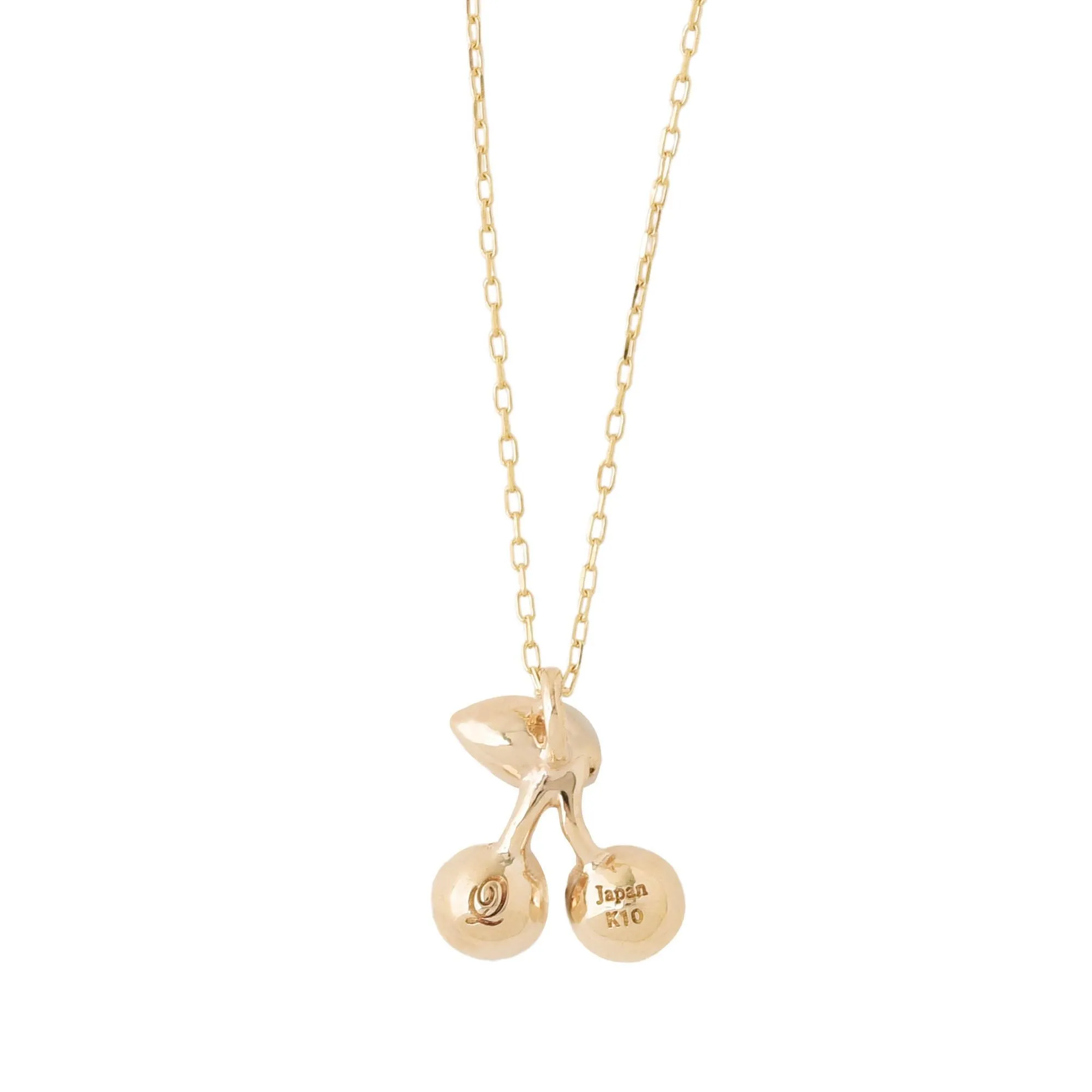 【10K Yellow Gold】Cherry Necklace【Japan Jewelry】