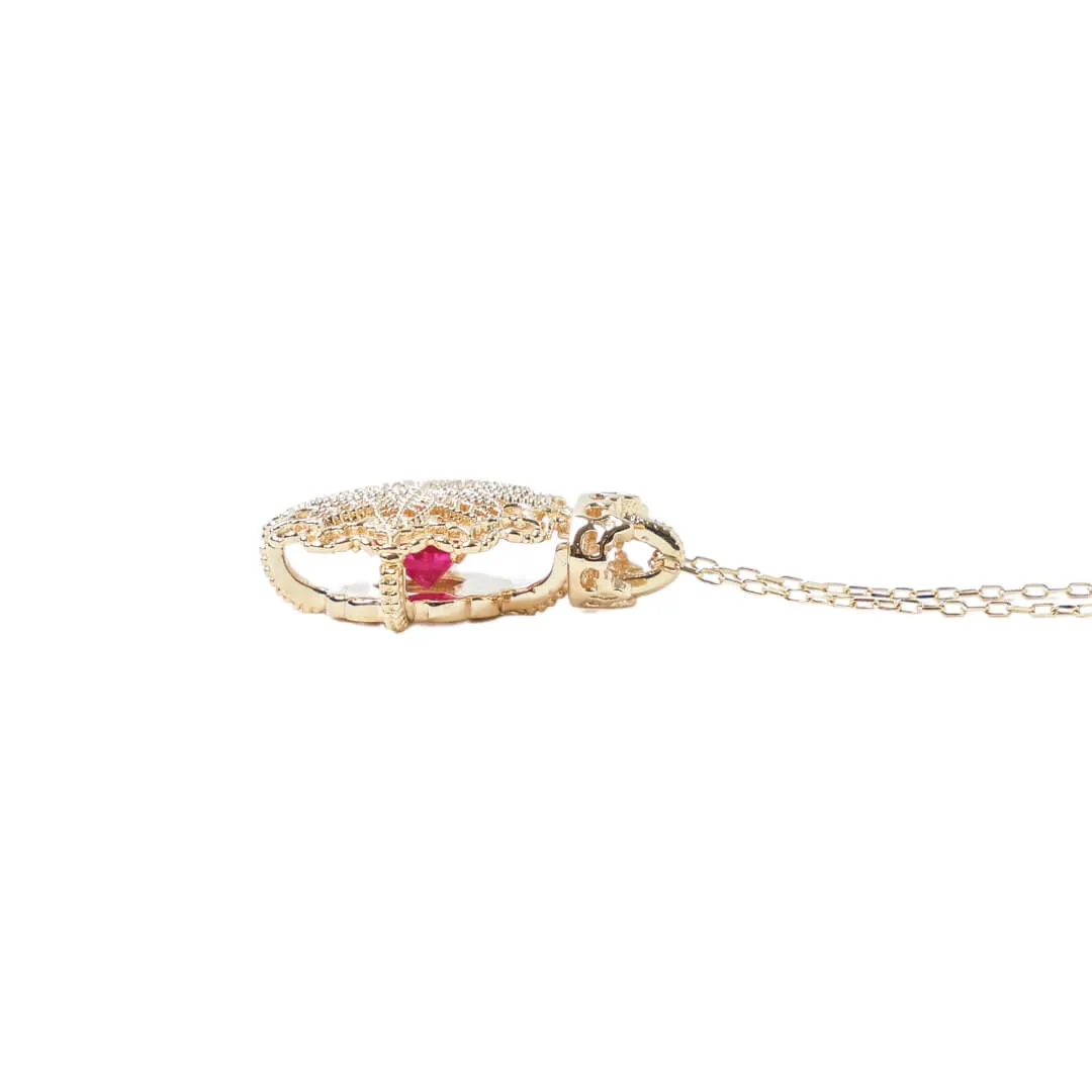 【10K Yellow Gold】Galette des Rois Necklace【Japan Jewelry】