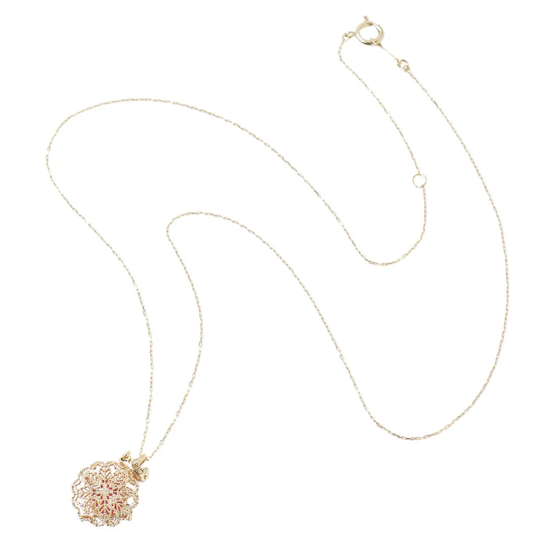 【10K Yellow Gold】Galette des Rois Necklace【Japan Jewelry】