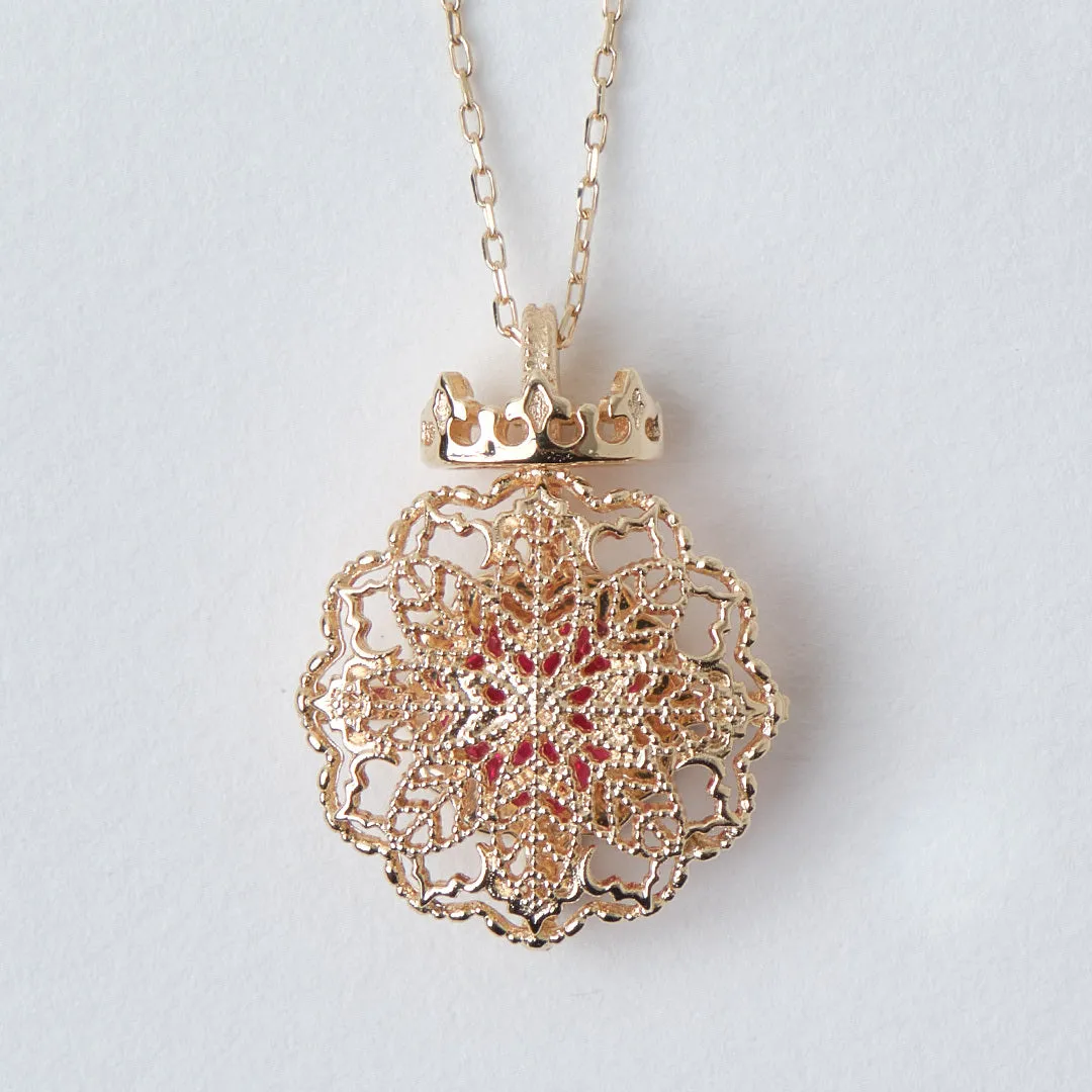 【10K Yellow Gold】Galette des Rois Necklace【Japan Jewelry】