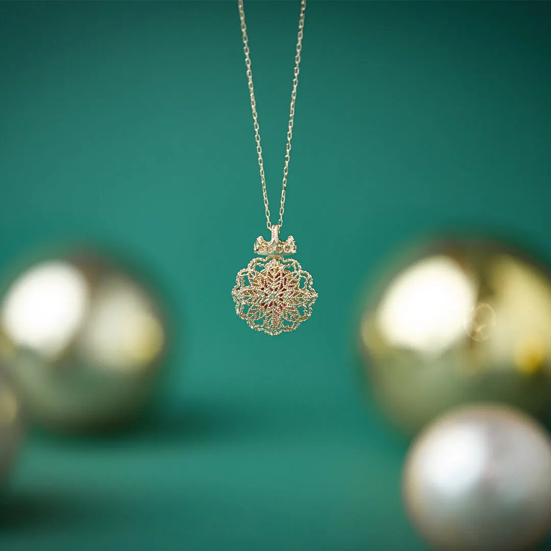 【10K Yellow Gold】Galette des Rois Necklace【Japan Jewelry】