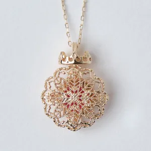 【10K Yellow Gold】Galette des Rois Necklace【Japan Jewelry】