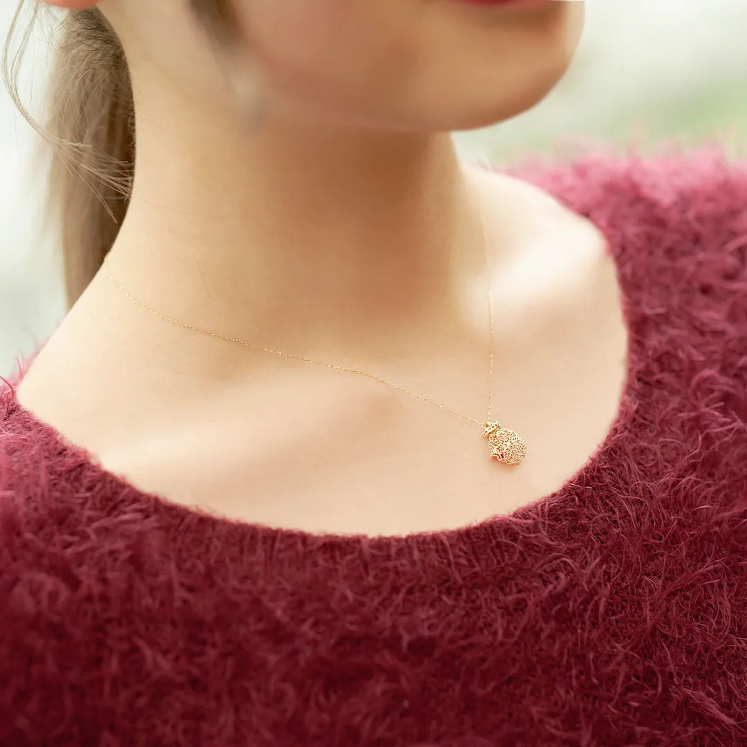 【10K Yellow Gold】Galette des Rois Necklace【Japan Jewelry】