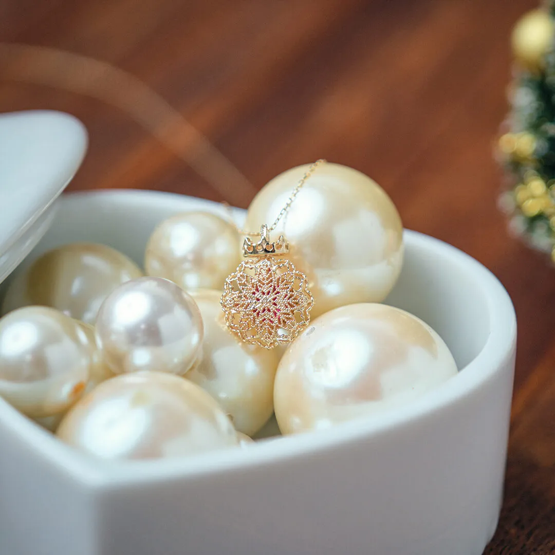 【10K Yellow Gold】Galette des Rois Necklace【Japan Jewelry】