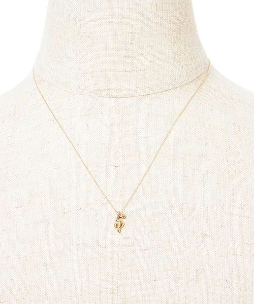 【10K Yellow Gold】Melty Number 5 Necklace【Japan Jewelry】