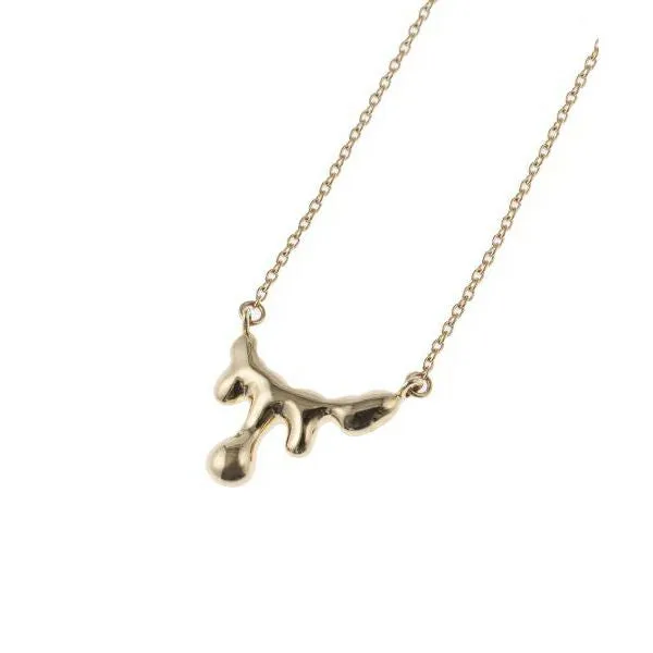【10K Yellow Gold】Petit Melt Necklace【Japan Jewelry】