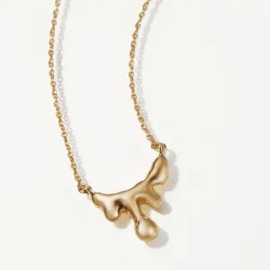 【10K Yellow Gold】Petit Melt Necklace【Japan Jewelry】