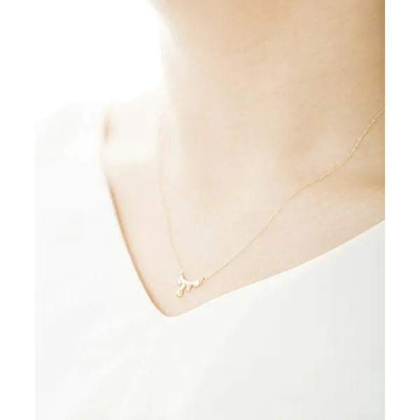 【10K Yellow Gold】Petit Melt Necklace【Japan Jewelry】
