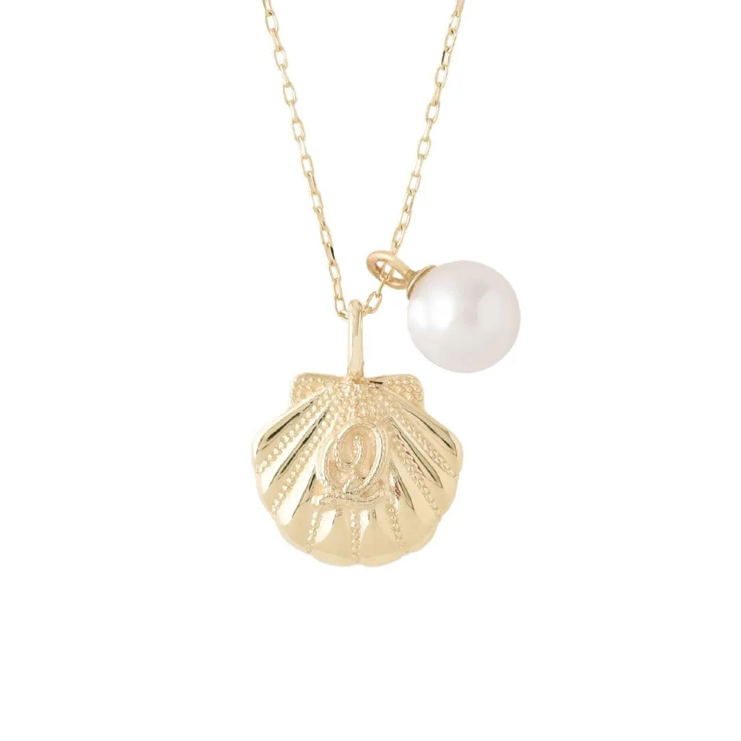 【10K Yellow Gold】Seashell Necklace【Japan Jewelry】