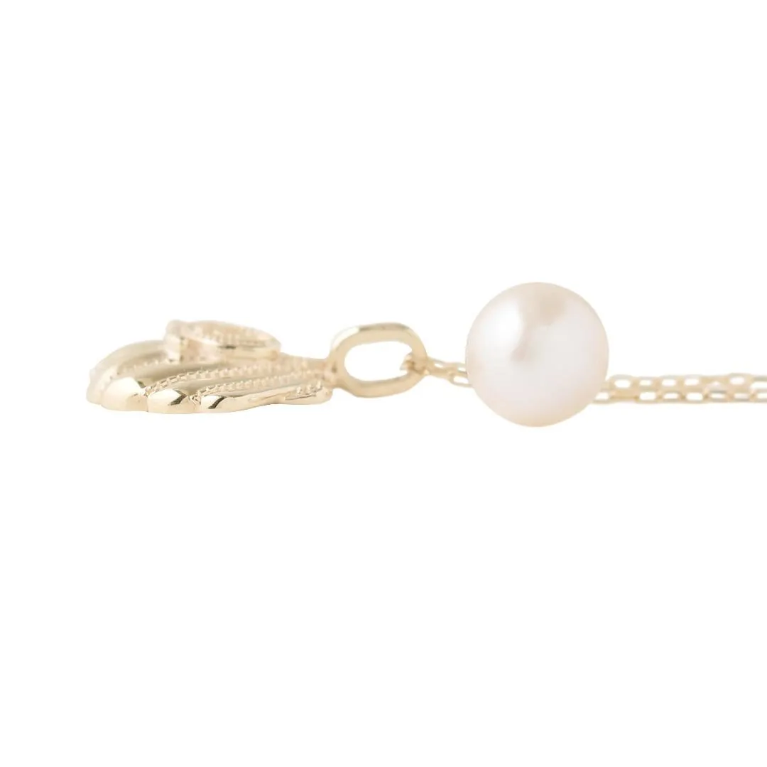 【10K Yellow Gold】Seashell Necklace【Japan Jewelry】