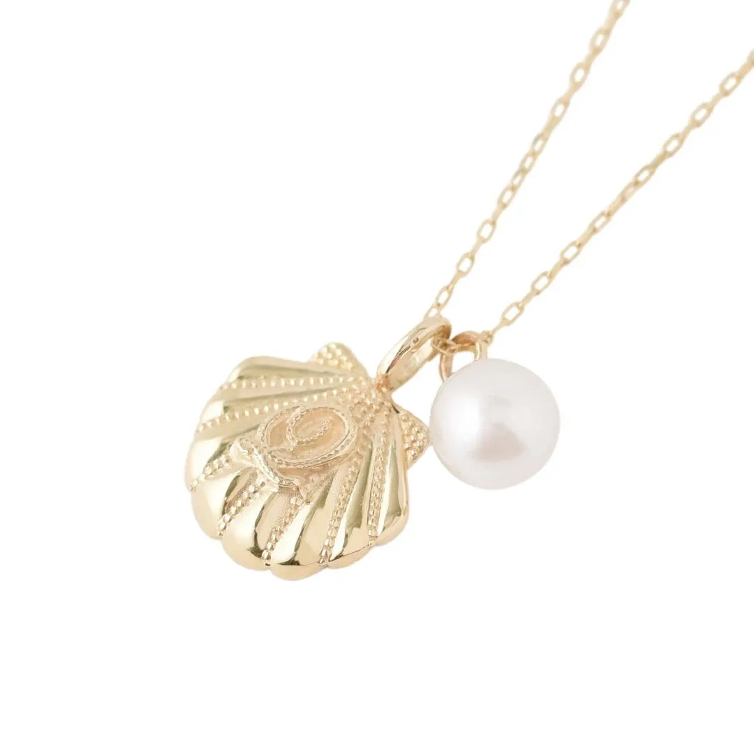 【10K Yellow Gold】Seashell Necklace【Japan Jewelry】