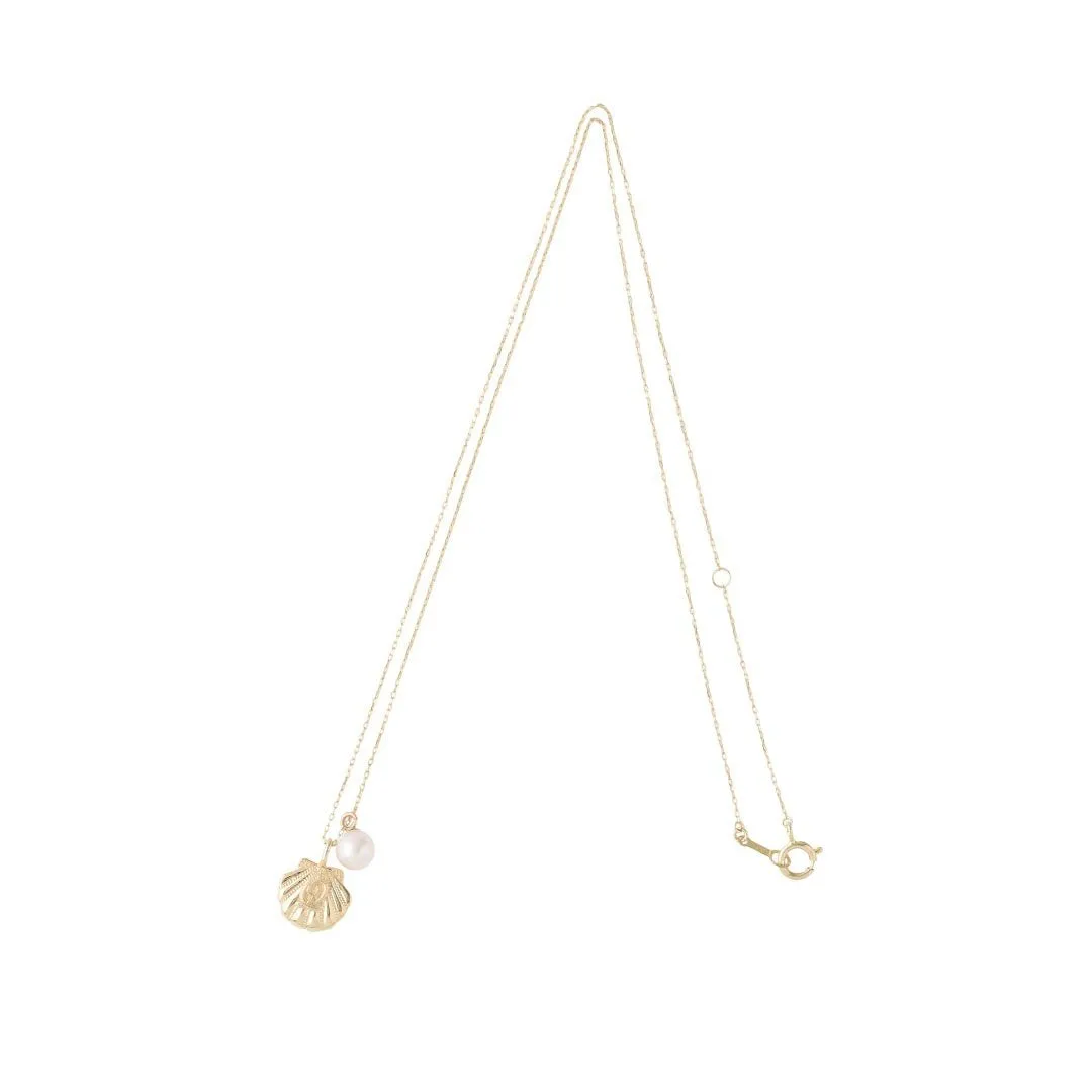 【10K Yellow Gold】Seashell Necklace【Japan Jewelry】