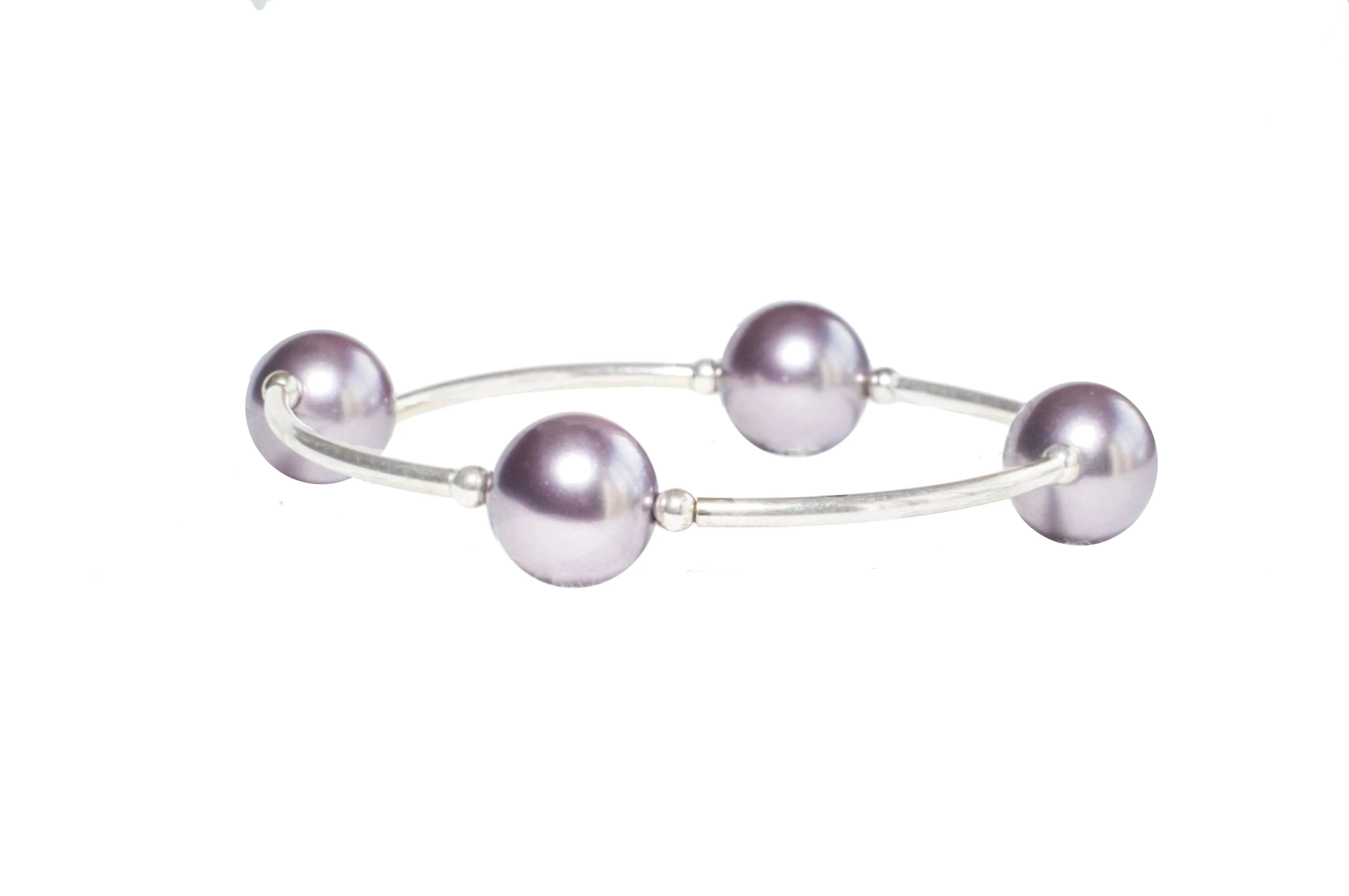 12mm Mauve Pearl Blessing Bracelet: L