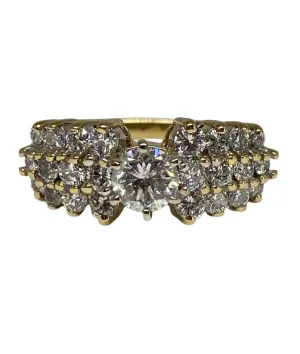 1.46 cttw Round Brilliant Cut Diamond Engagement Ring