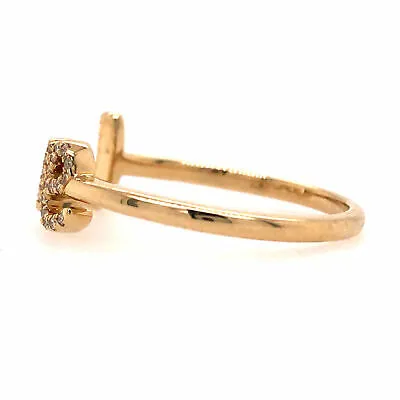 14K Diamond 'love' Ring Yellow Gold