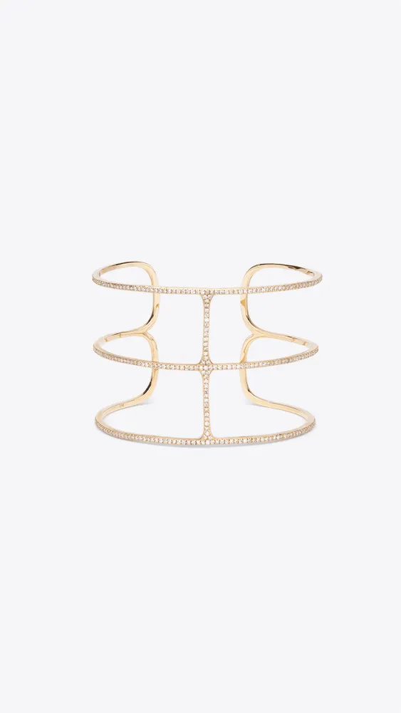 14k Gold and Diamond Cuff