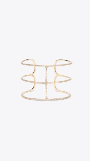 14k Gold and Diamond Cuff