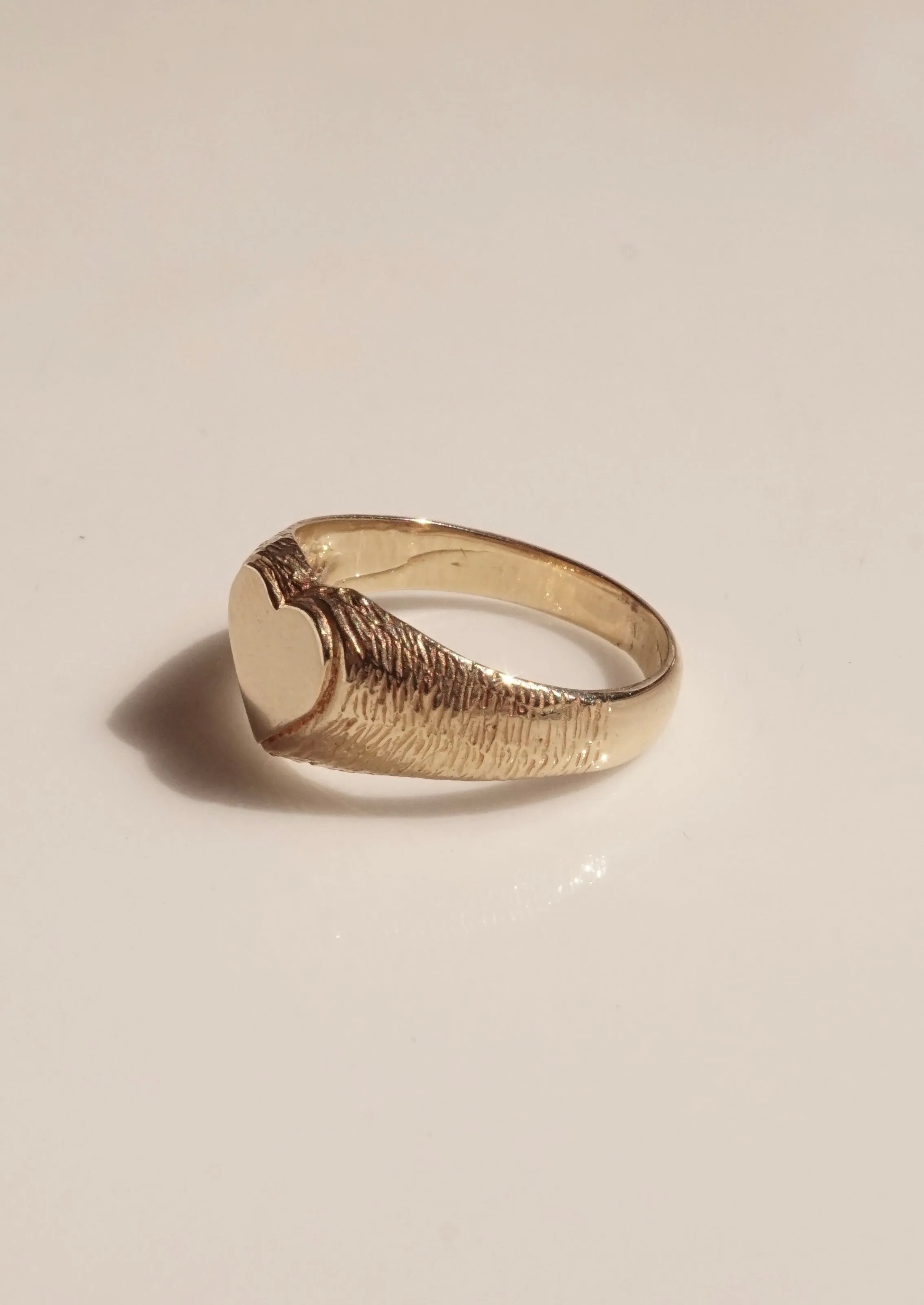 14k Gold Heart Zebra Pinky