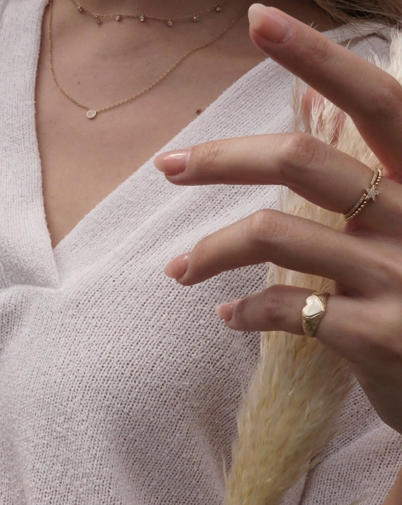14k Gold Heart Zebra Pinky