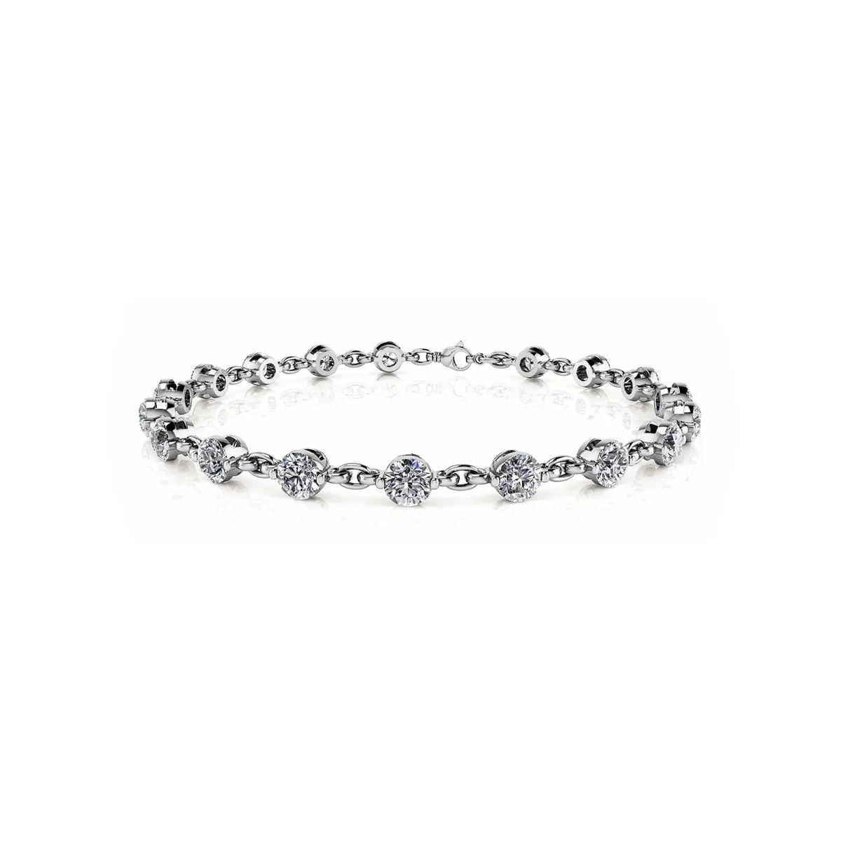 14k Link Lab Grown Diamond Bracelet