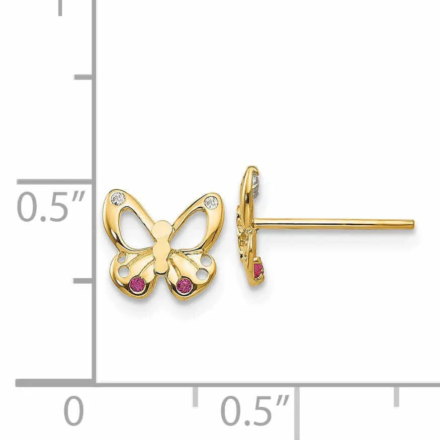 14k Madi K Butterfly Post Earrings