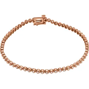 14k Rose Gold 1 CTW Diamond Line Bracelet
