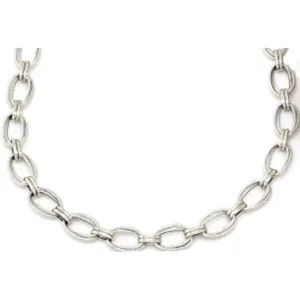 14k Solid Gold Oval Channel Necklace (12.0.gr.tw)