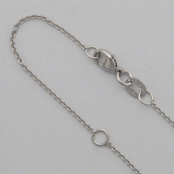 14k White Gold 1mm Cable Chain - 18"
