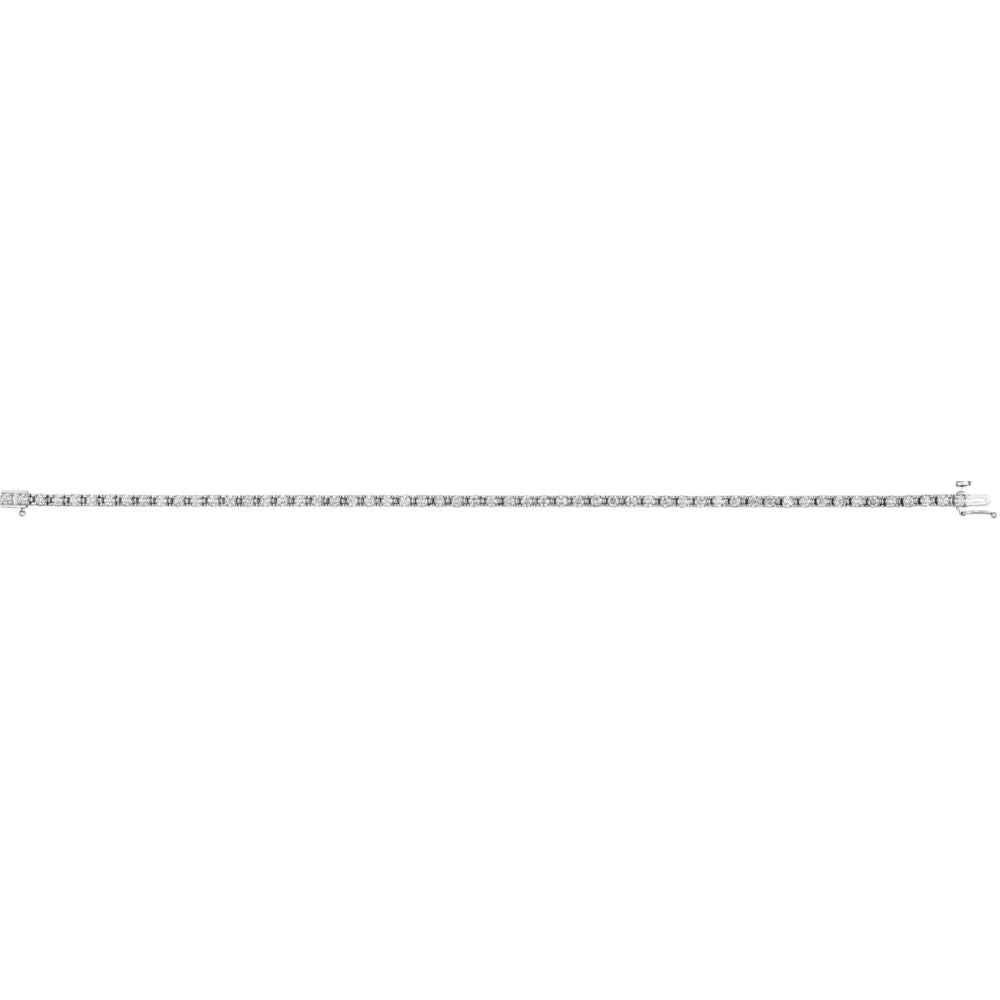 14k White Gold 2 CTW Diamond Line 7.25" Bracelet