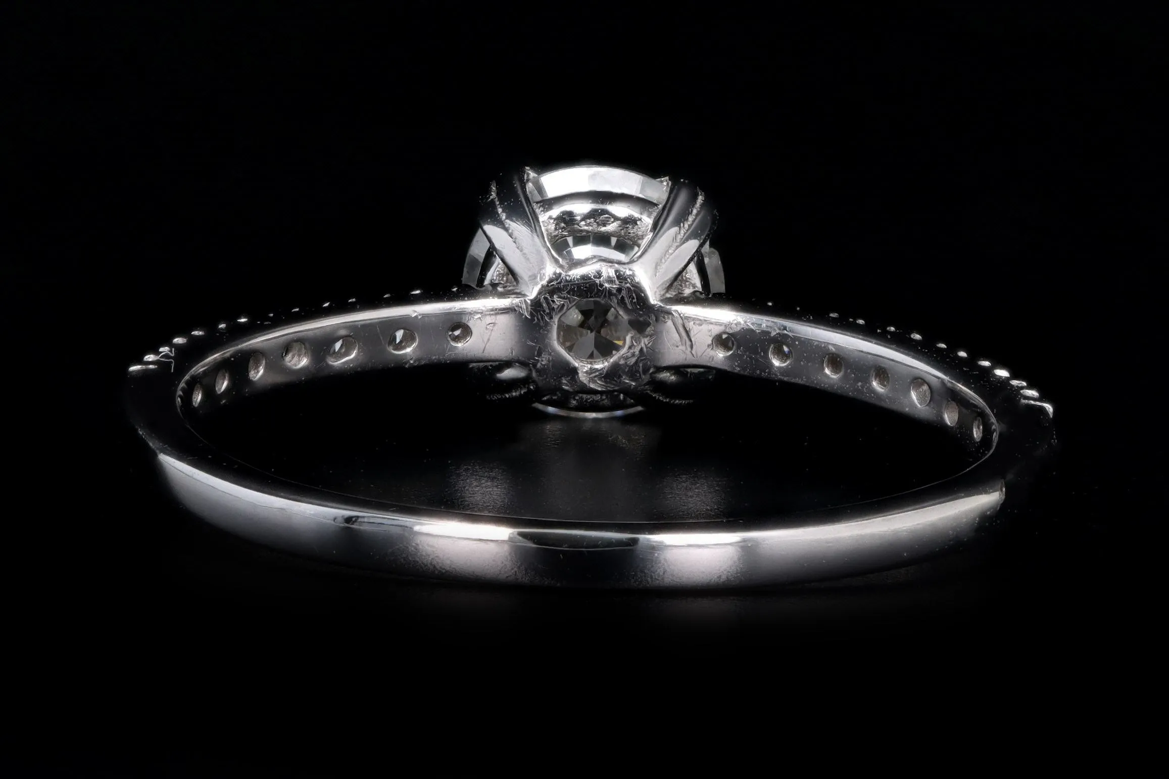 14K White Gold .79 Carat Round Brilliant Diamond Engagement Ring