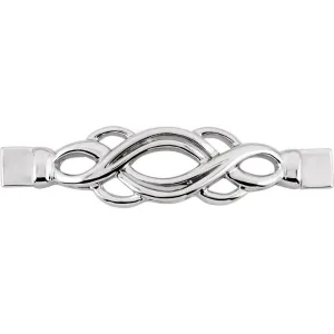 14k White Gold Bracelet Center