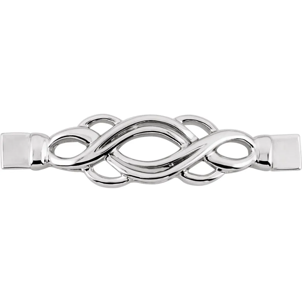 14k White Gold Bracelet Center