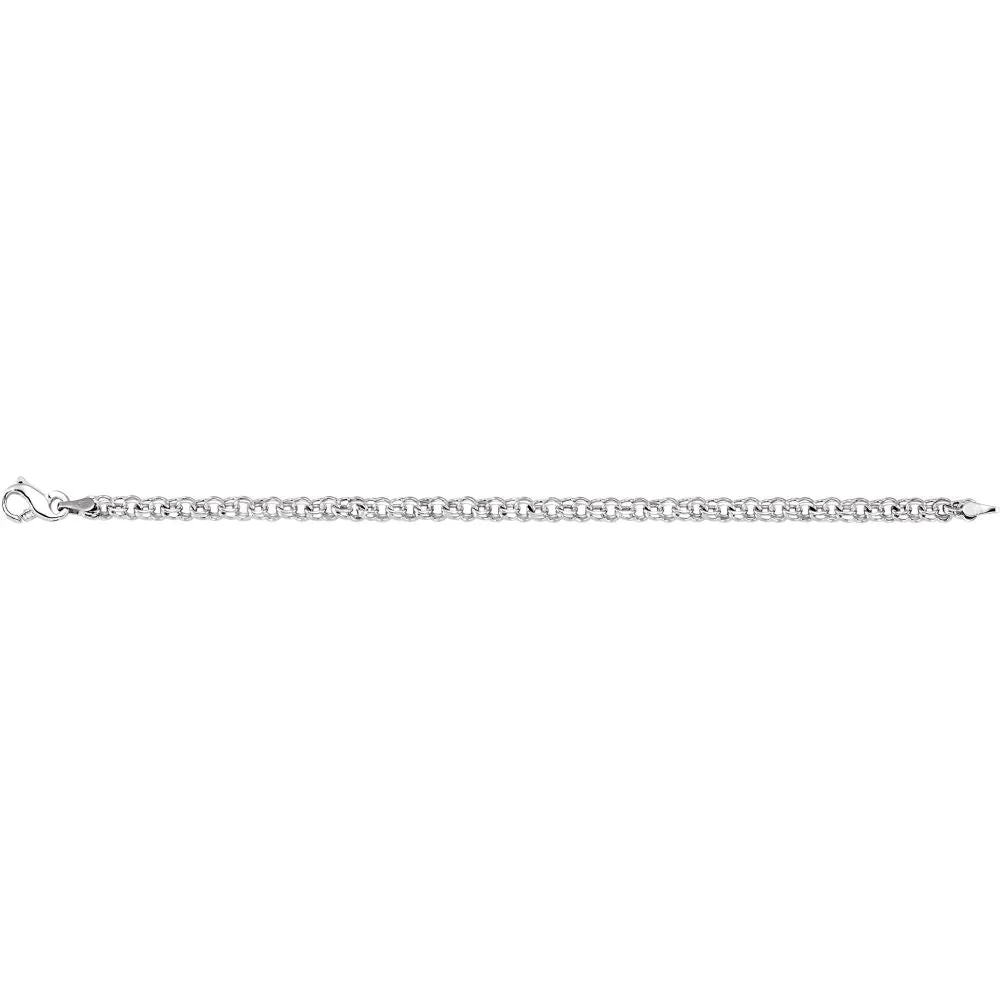 14k White Gold Charm 7" Bracelet
