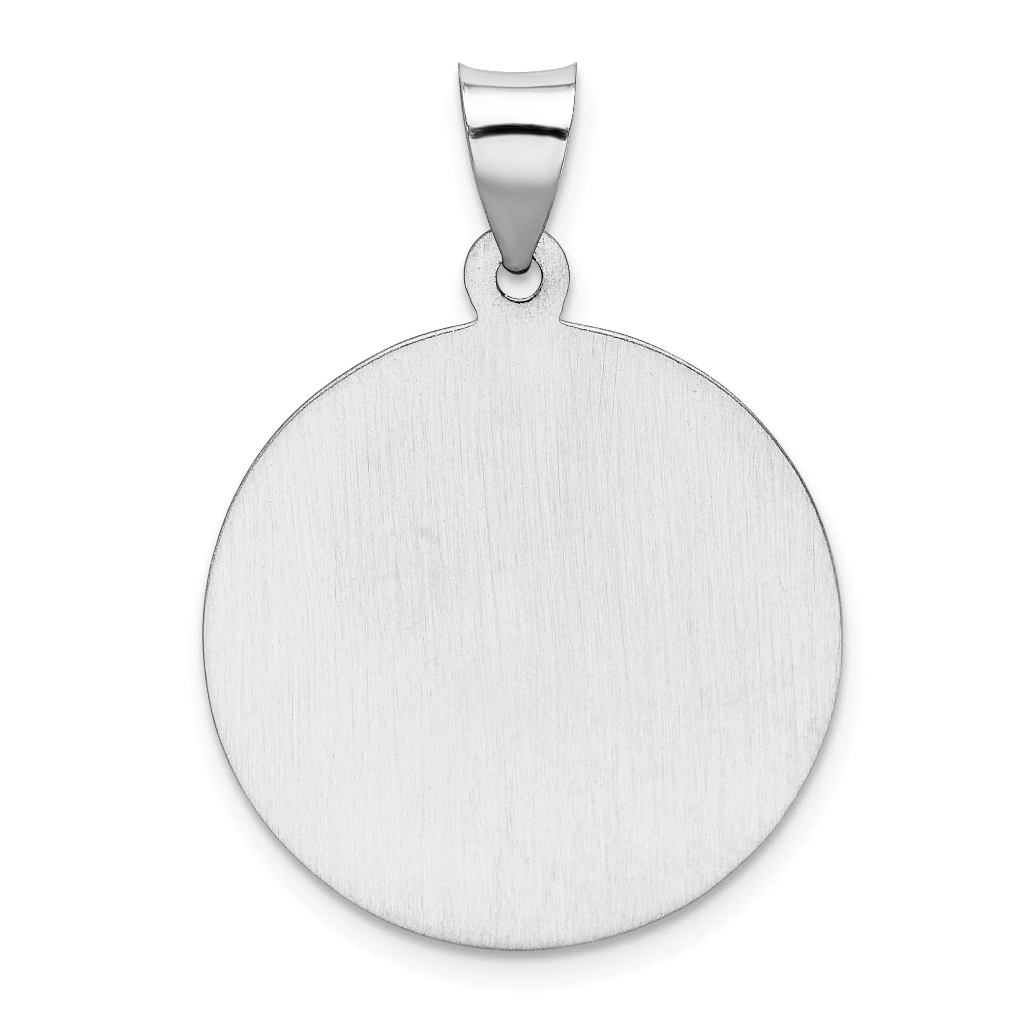 14k White Gold Saint Christopher Medal Pendant