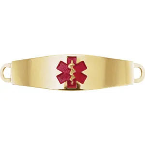14k Yellow Gold Engravable Medical I.D. Plate