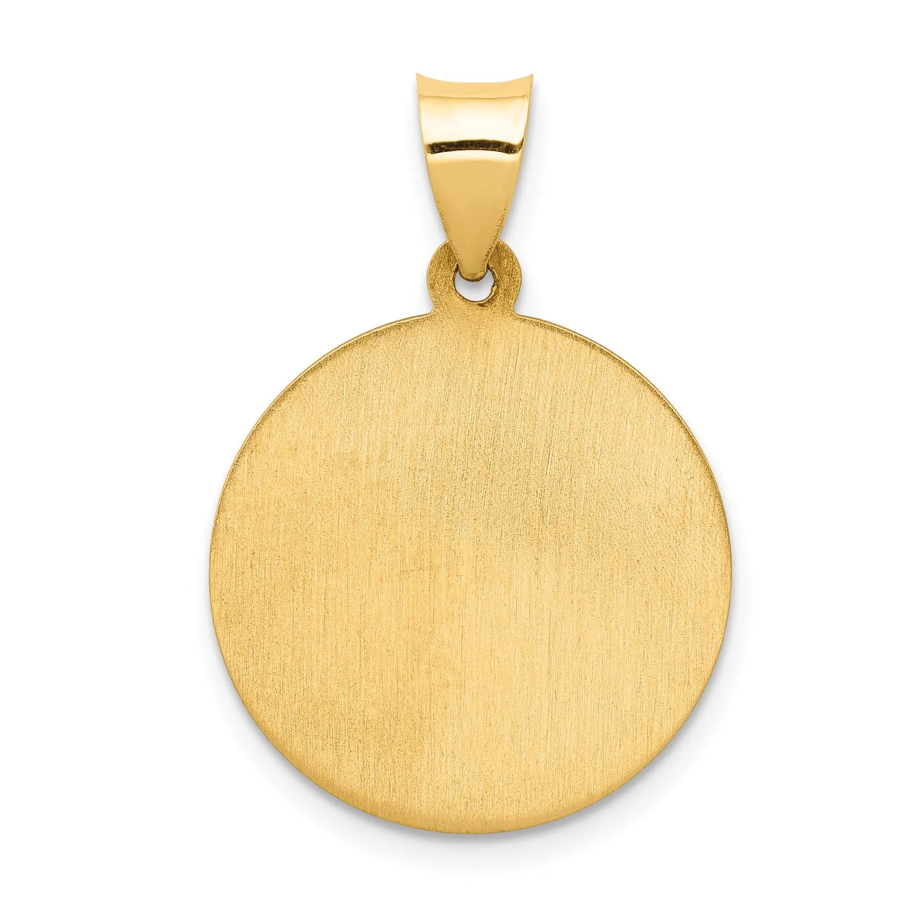 14k Yellow Gold Guardian Angel Medal Pendant